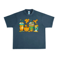 Midnight Navy bumble bee honey coffee Urban Heavy Tee - Jasminsmagicworld
