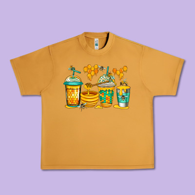 Bumble Bee Honey Coffee Urban Heavy Tee Designed By Jasminsmagicworld