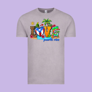 Love Puerto Rico Vintage Tee Designed By Adodesignshop