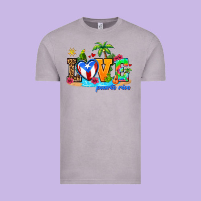 Love Puerto Rico Vintage Tee Designed By Adodesignshop