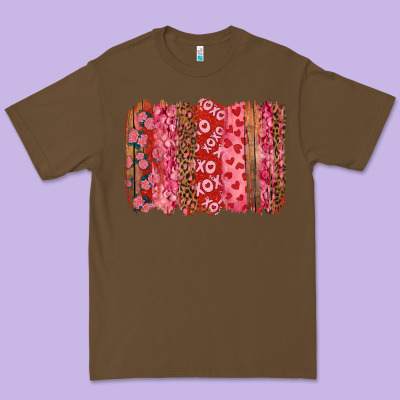 Valentine's Day Xoxo Brushstroke Premium Tee Designed By Ranaportraitstore