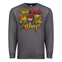 Charcoal Heather black her story Premium Sweatshirt - Artiststas