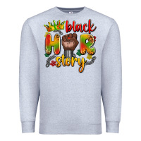 Heather Grey black her story Premium Sweatshirt - Artiststas