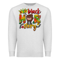Oatmeal Heather black her story Premium Sweatshirt - Artiststas