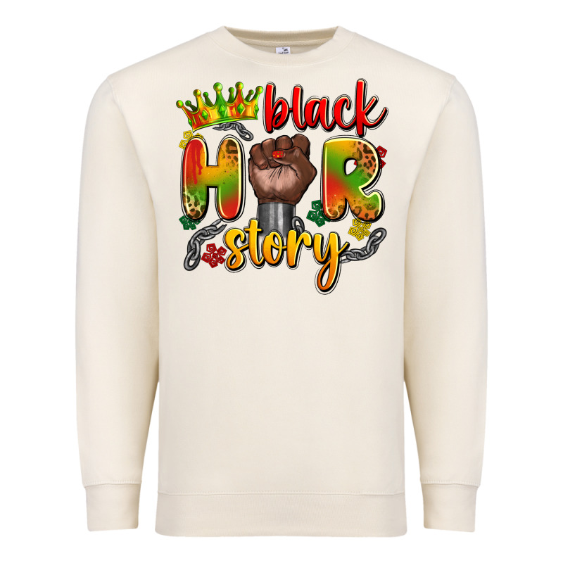 Black Her Story Premium Sweatshirt by Artiststas | Teevron