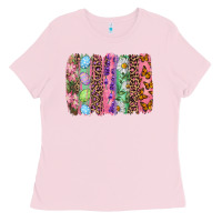 Bubblegum Pink Western Easter Brushstrokes Ladies Tee - RanaPortraitStore