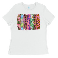White Western Easter Brushstrokes Ladies Tee - RanaPortraitStore