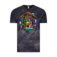 Cloud Black jesus and mary with god Vintage Tee - AdoDesignShop