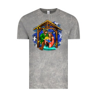 Cloud Rock jesus and mary with god Vintage Tee - AdoDesignShop