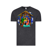 Vintage Black jesus and mary with god Vintage Tee - AdoDesignShop