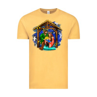 Vintage Mustard jesus and mary with god Vintage Tee - AdoDesignShop
