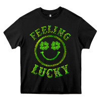 Black feeling lucky with leopard Heavy Core Tee - RanaPortraitStore