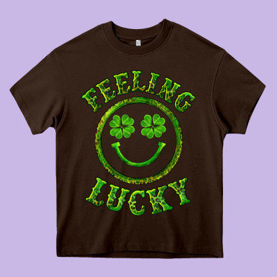 Heavy Core Tee feeling lucky with leopard