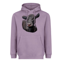 Lavender Black Angus Cow Illustrations Heavyweight Hoodie - LillyAllenDesigns
