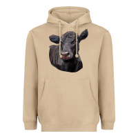 Mushroom Black Angus Cow Illustrations Heavyweight Hoodie - LillyAllenDesigns