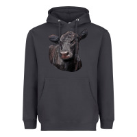 Smoke Black Angus Cow Illustrations Heavyweight Hoodie - LillyAllenDesigns
