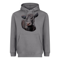 Storm Black Angus Cow Illustrations Heavyweight Hoodie - LillyAllenDesigns
