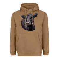 Toasted Coconut Black Angus Cow Illustrations Heavyweight Hoodie - LillyAllenDesigns