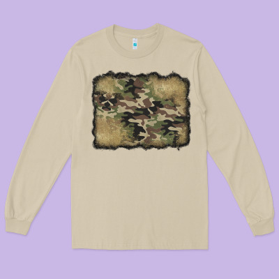 Camouflage Glitter Background Long Sleeve Tee Designed By Jasminsmagicworld