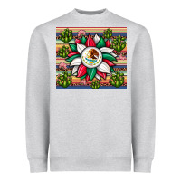 Heather Grey sunflower mexican flag tumbler Heavyweight Sweatshirt - JahusDesignShop