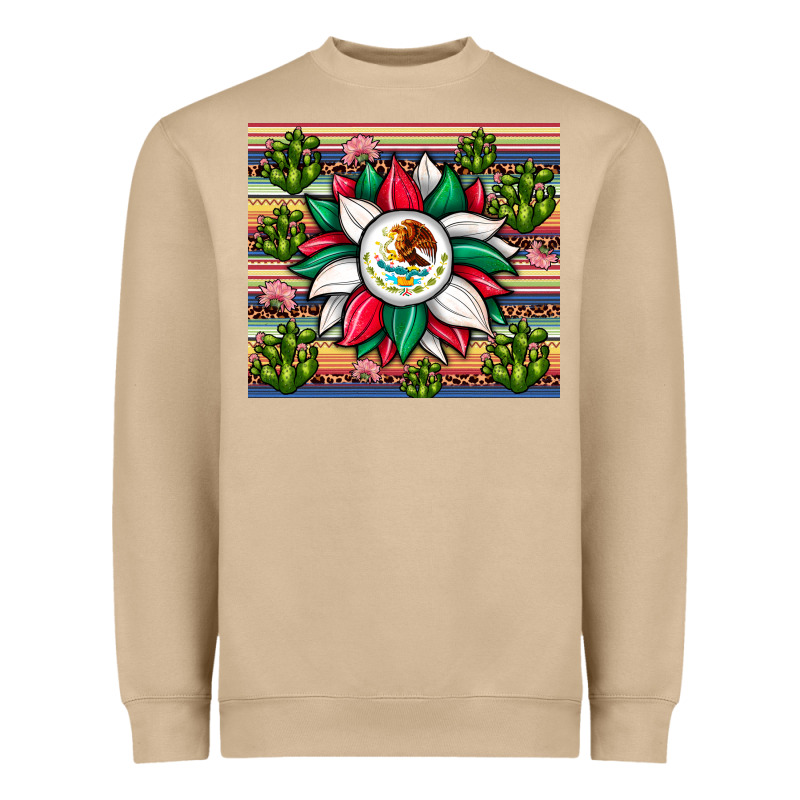 Sunflower Mexican Flag Tumbler Heavyweight Sweatshirt by JahusDesignShop | Teevron