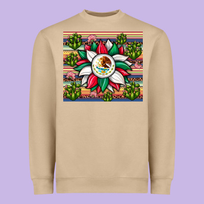 Sunflower Mexican Flag Tumbler Heavyweight Sweatshirt Designed By Jahusdesignshop