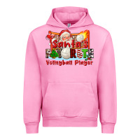 Fuchsia Pink santas favorite volleyball player Urban Hoodie - CowGirlArtShop