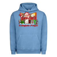 Pigment Pebble Blue santas favorite volleyball player Urban Hoodie - CowGirlArtShop