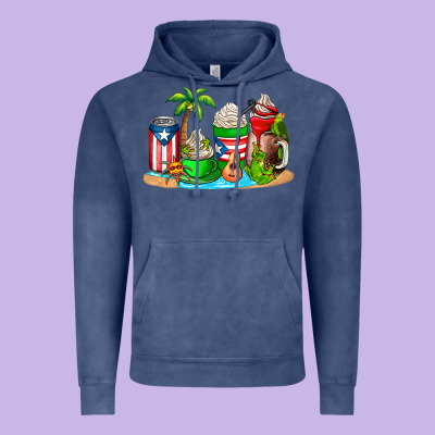 Puerto Rico Coffee Cups Vintage Hoodie Designed By Adodesignshop