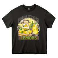 Asphalt farm fresh lemons Heavy Core Tee - Zillion Design Studio