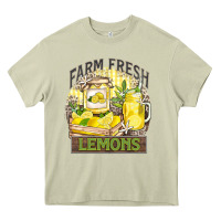 Mossy farm fresh lemons Heavy Core Tee - Zillion Design Studio