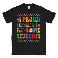 Black Proud Teacher to au-some student Classic Tee - CowhideDigitalArt
