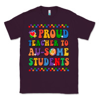 Plum Proud Teacher to au-some student Classic Tee - CowhideDigitalArt
