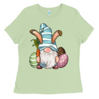 Matcha Easter Bunny Gnomes with Egg and Carrot Ladies Tee - RanaPortraitStore