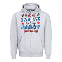 Heather Grey out of my wat ı get my daddy back today Zipper Hoodie - MaliasSmallBusiness