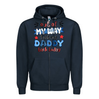 Navy out of my wat ı get my daddy back today Zipper Hoodie - MaliasSmallBusiness