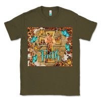 Army Green faith cross Classic Tee - BarkalooDesign
