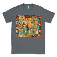 Charcoal Heather faith cross Classic Tee - BarkalooDesign