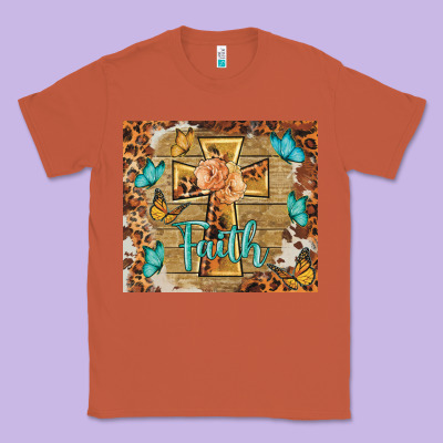 Faith Cross Classic Tee Designed By Barkaloodesign
