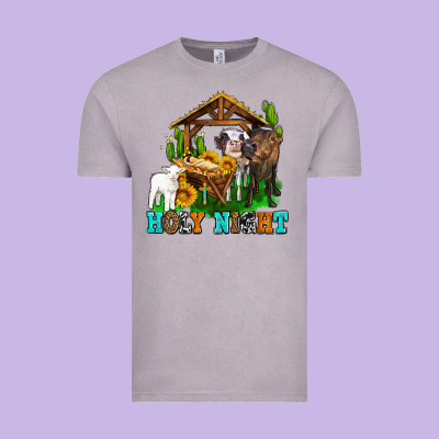 Holy Nıght Cows And Sunflowers Vintage Tee Designed By Adodesignshop