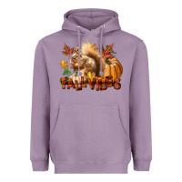 Lavender Fall Vibes Squirrel Heavyweight Hoodie - LillyAllenDesigns