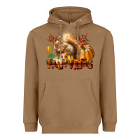 Toasted Coconut Fall Vibes Squirrel Heavyweight Hoodie - LillyAllenDesigns