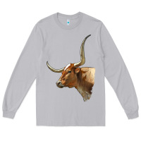 Moon Dust Texas Longhorn Cow Face Long Sleeve Tee - LillyAllenDesigns