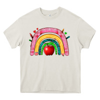 Cream school rainbow Heavy Core Tee - Zillion Design Studio