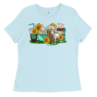 Baby Blue Sheep coffee cups Ladies Tee - texasbilliewilder