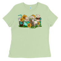Matcha Sheep coffee cups Ladies Tee - texasbilliewilder
