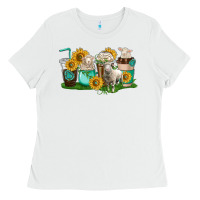 White Sheep coffee cups Ladies Tee - texasbilliewilder