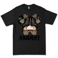 Black kid life leopard messy bun Premium Tee - texasbilliewilder