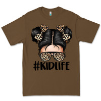 Cacao kid life leopard messy bun Premium Tee - texasbilliewilder