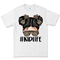 White kid life leopard messy bun Premium Tee - texasbilliewilder